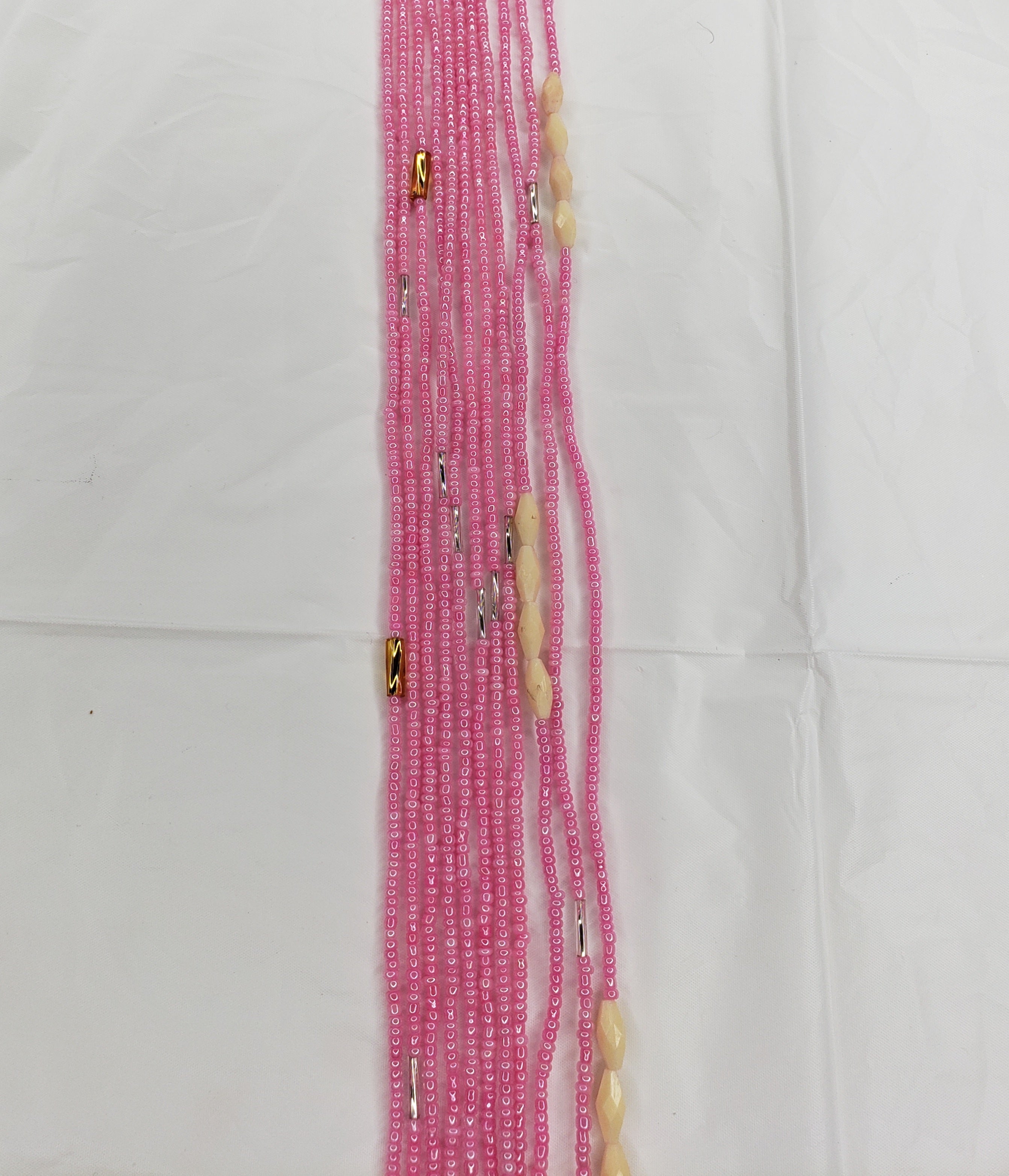 Gold or Silver & Pink Waist Beads