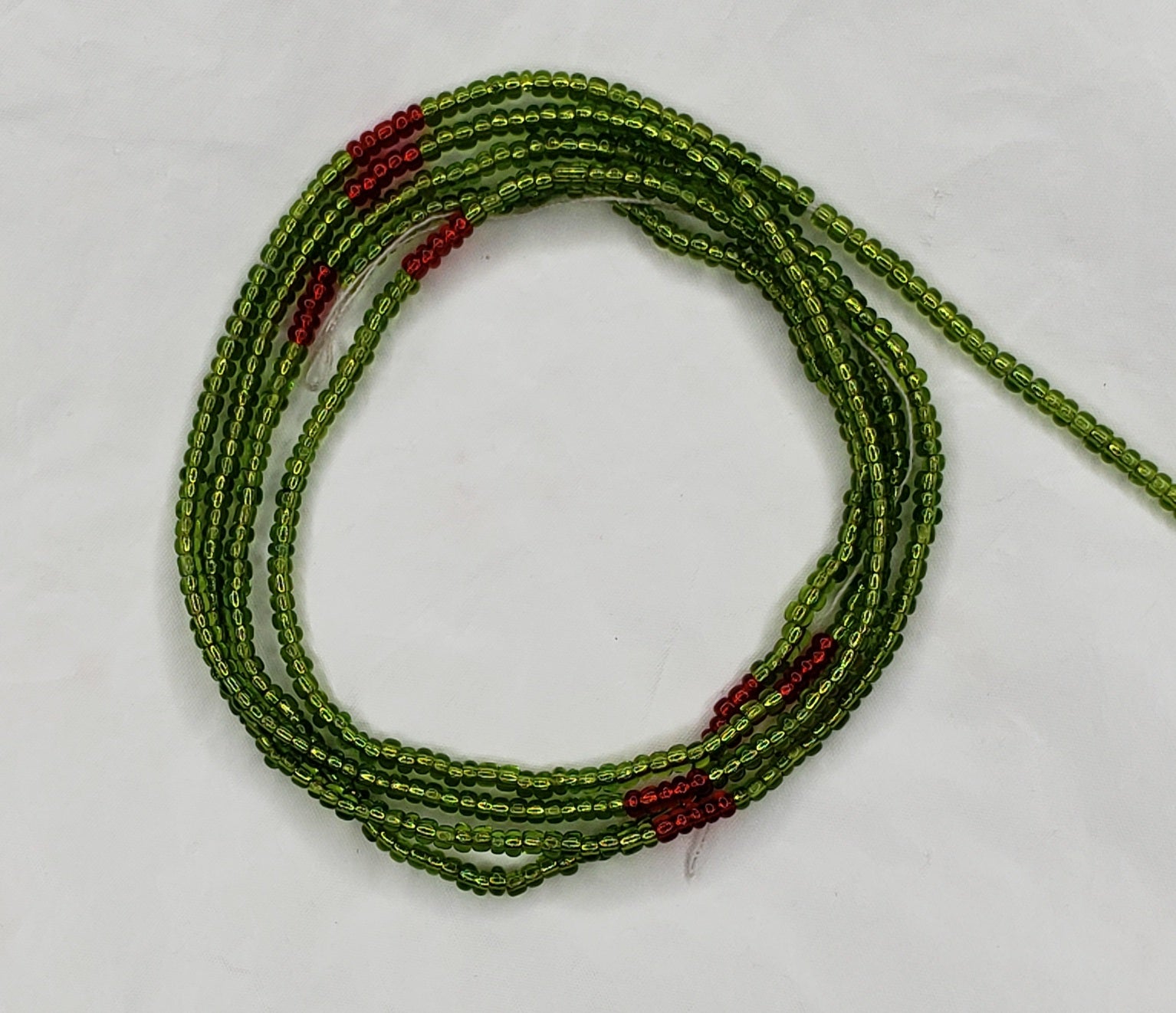 Green & Red Waist Beads