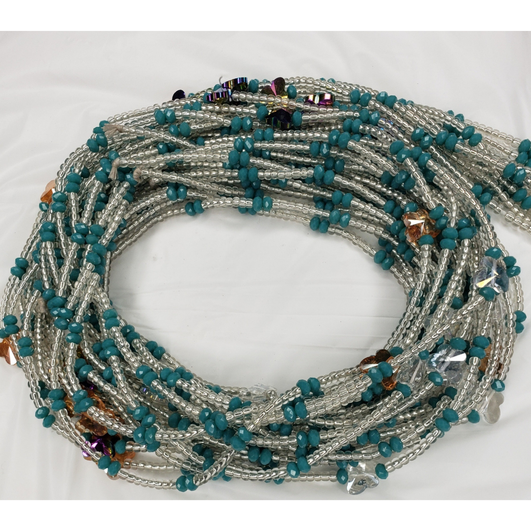 Hemimorphite Crystal Waist Beads