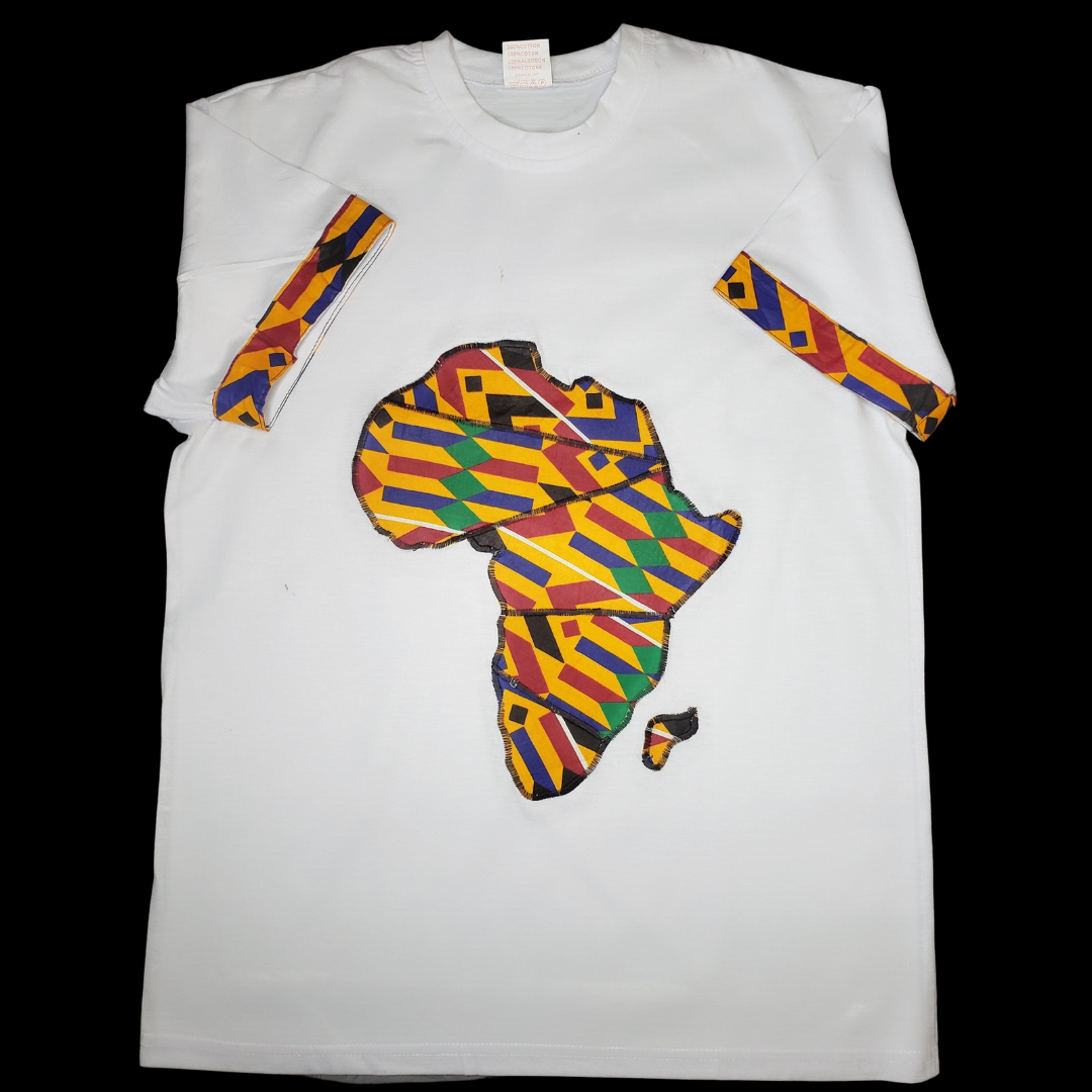 African Continent  Red, Blue, Yellow T-Shirt