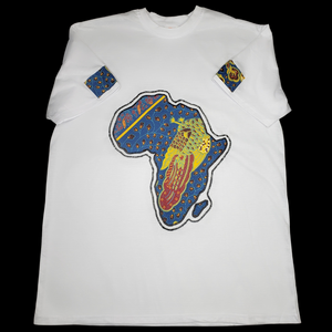 African Continent Blue with Peacock T-Shirt