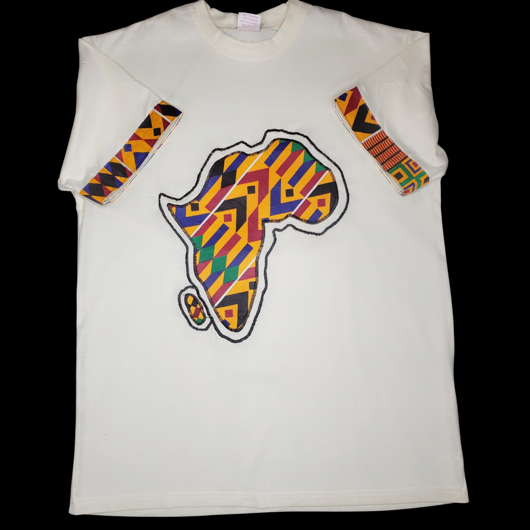 African Continent  Red, Blue, Yellow T-Shirt