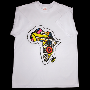 African Continent Black, Yellow, Pink T-Shirt