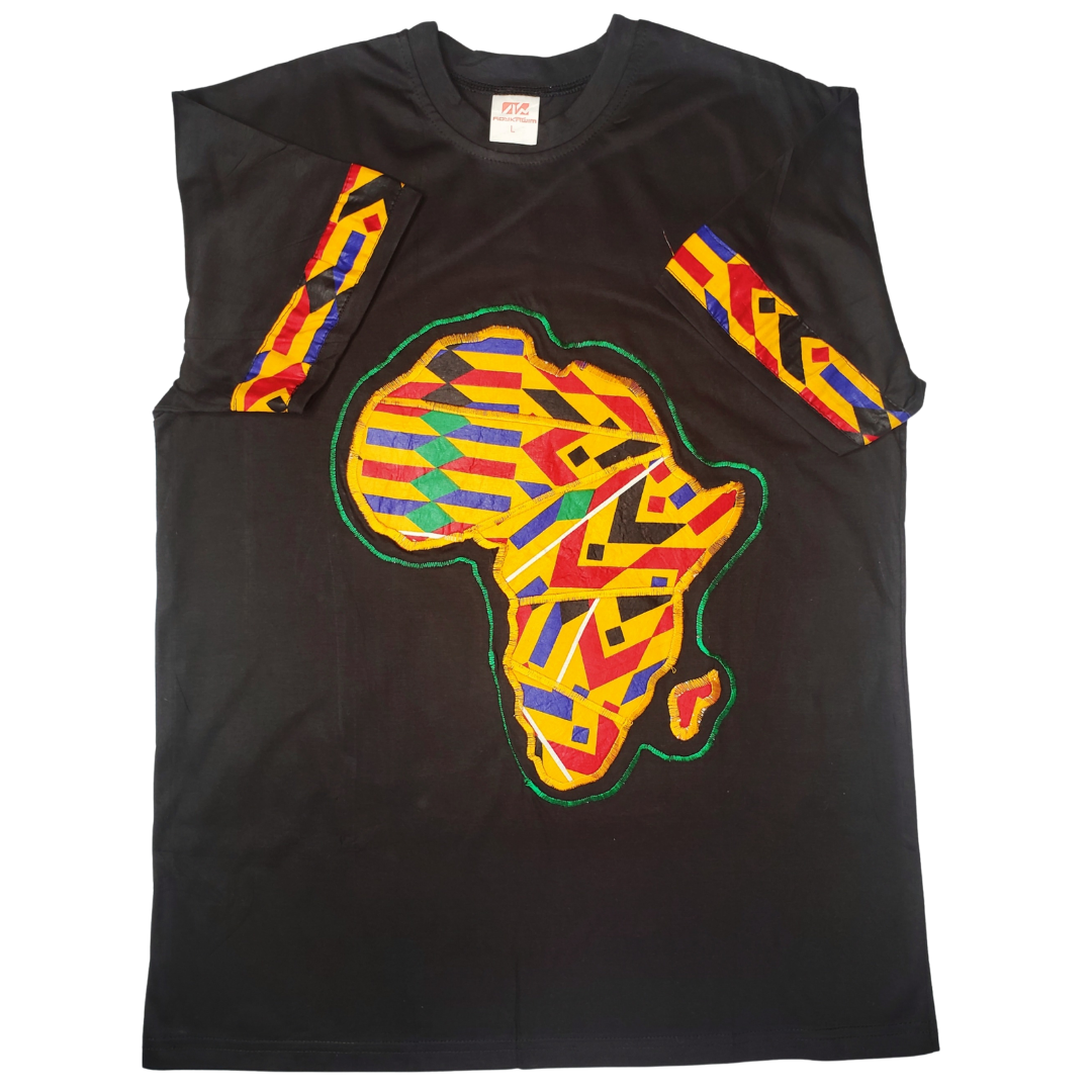 African Continent  Red, Blue, Yellow T-Shirt