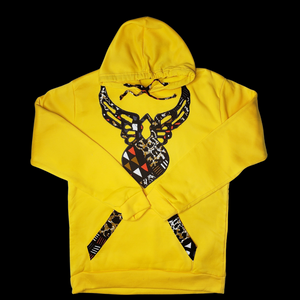 SM Yellow and black Ankara print sweater